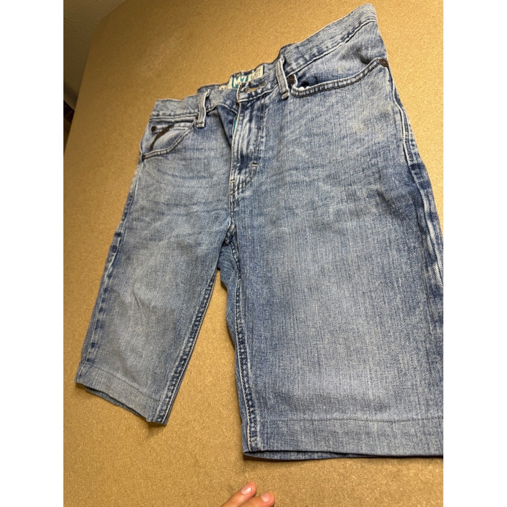 Ariat M7 Slim Fit Denim Shorts Mens 31 Light Wash Blue Cut Off Jean Shorts